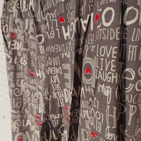 603 NWT Hue Get the Message Cotton Sleepwear PJ Pants - Picture 3 of 7